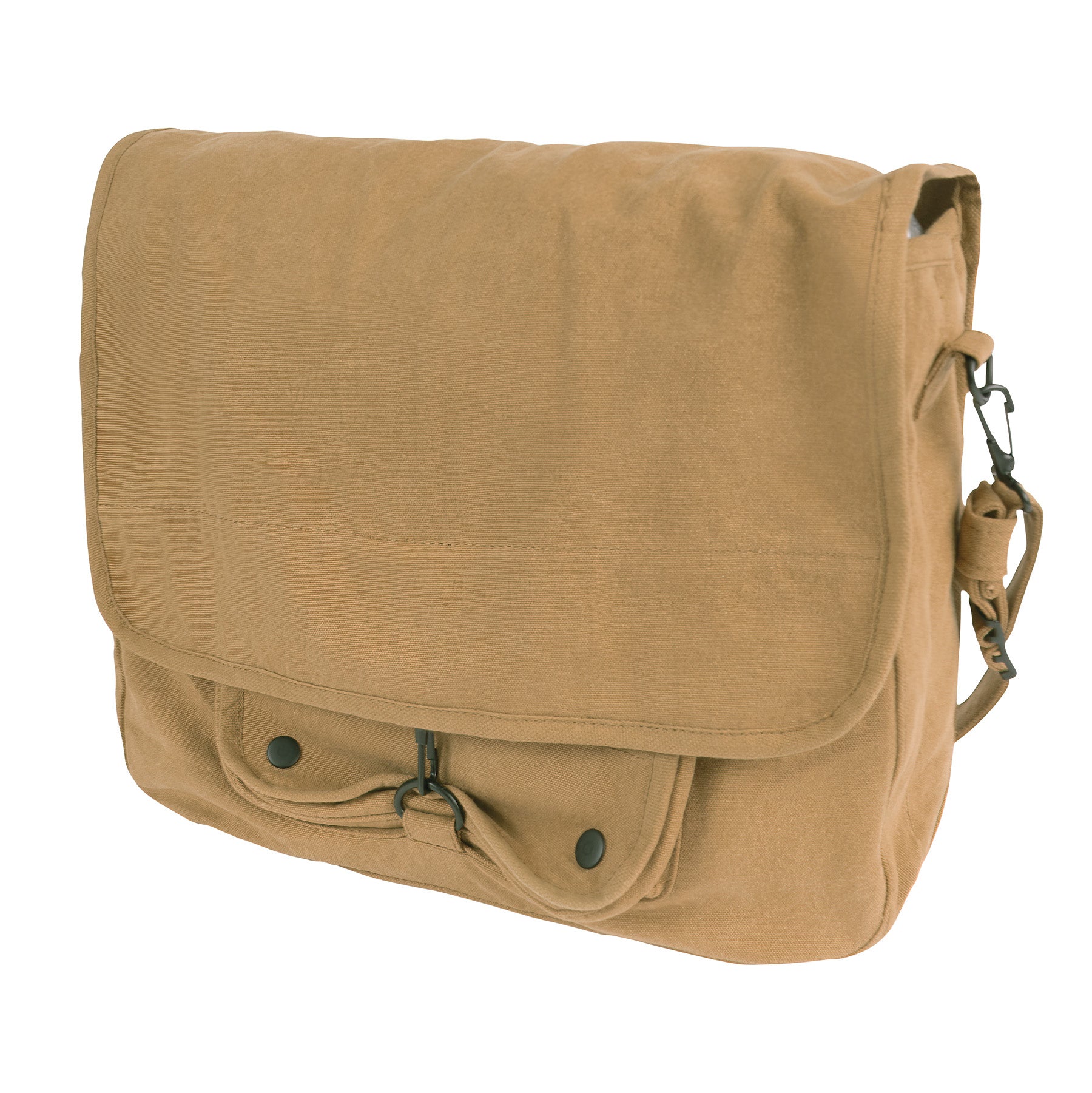 Rothco Vintage Canvas Paratrooper Bag Coyote Brown - Durable Military-Style Shoulder Bag with Organizer Compartments