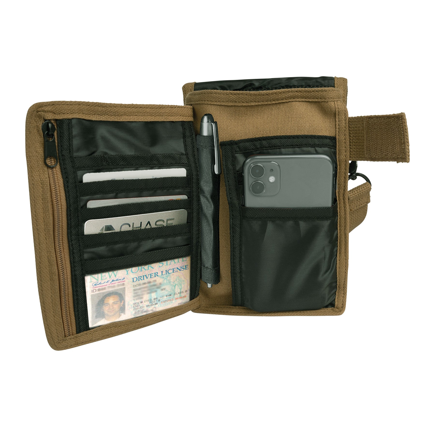 Rothco Canvas Travel Portfolio Bag Coyote Brown - Heavyweight Military-Style Crossbody Bag