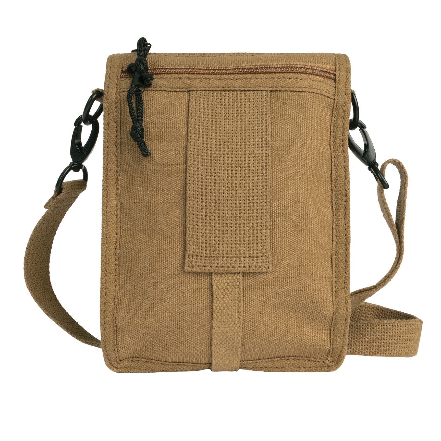 Rothco Canvas Travel Portfolio Bag Coyote Brown - Heavyweight Military-Style Crossbody Bag