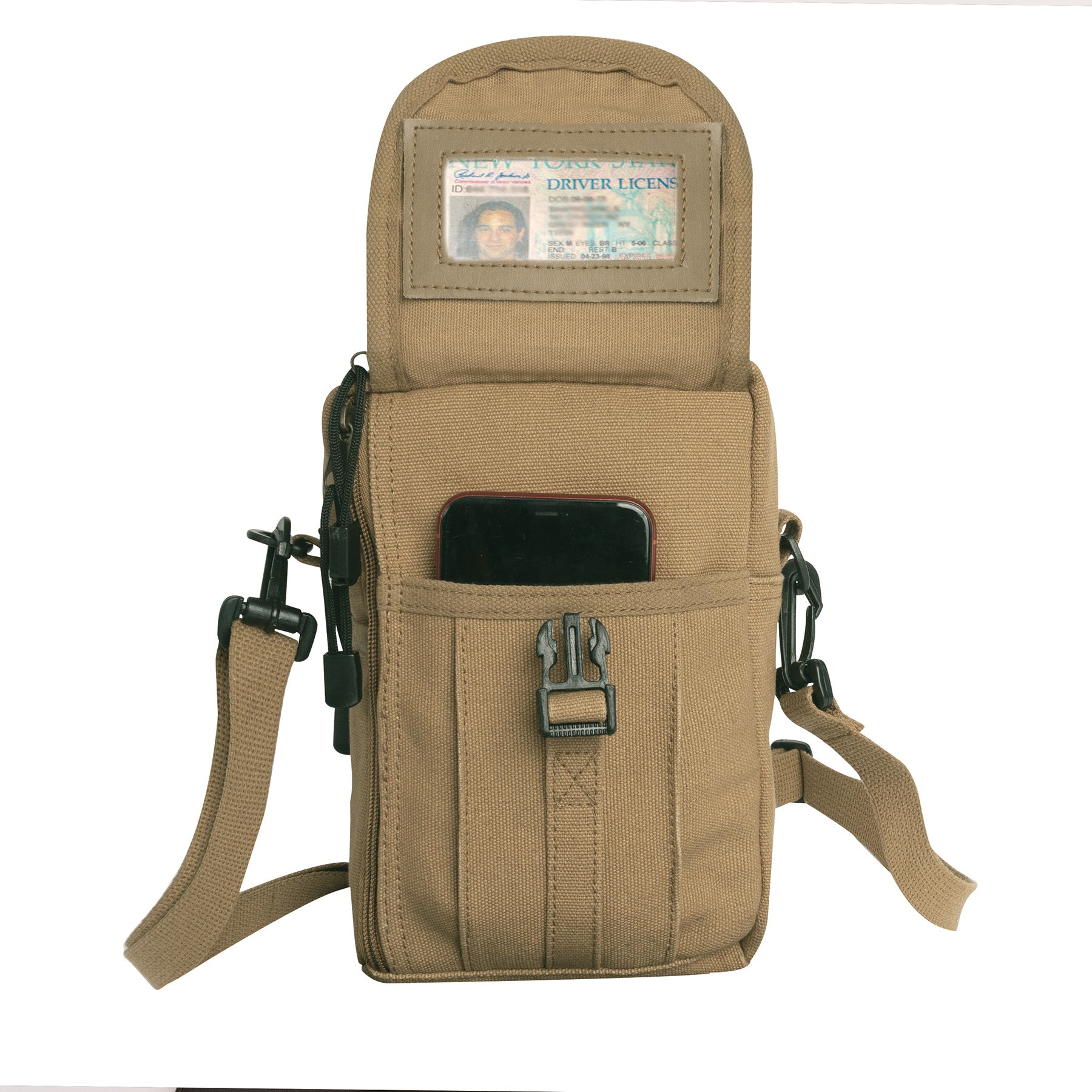 Rothco Heavyweight Classic Canvas Passport Travel Pouch in Coyote Brown