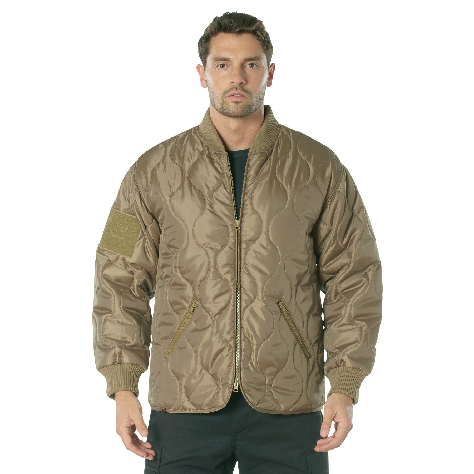 Rothco Concealed Carry Quilted Woobie Jacket in Coyote Brown, Size XL