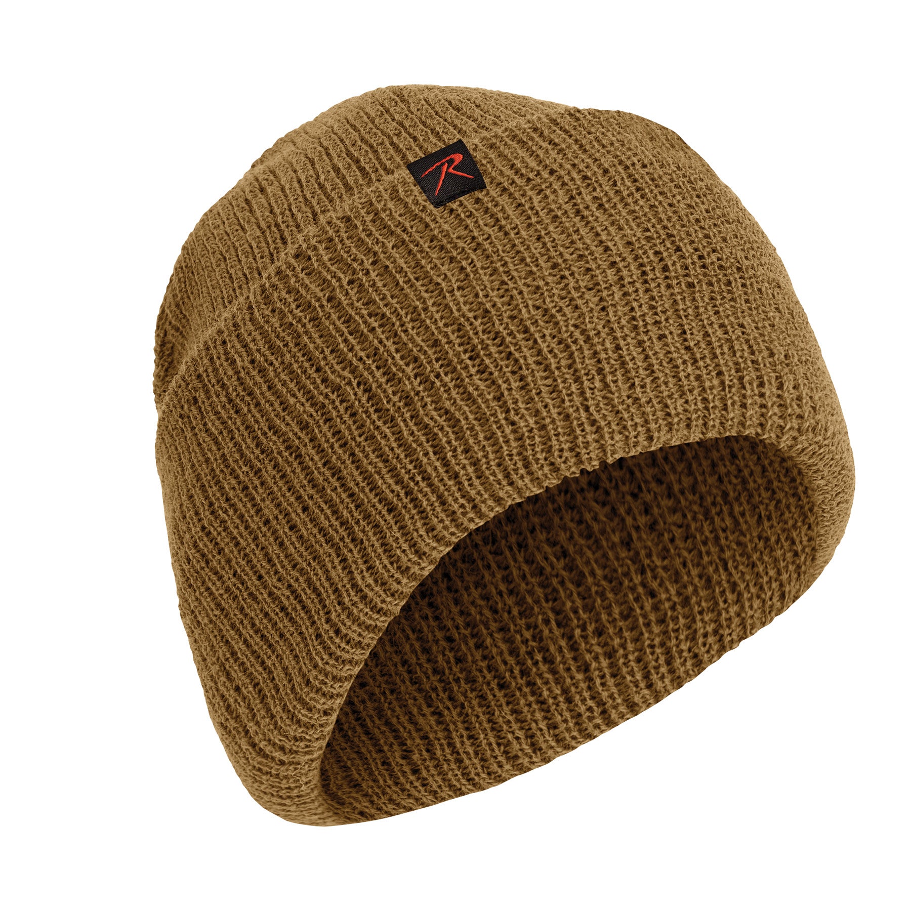 Rothco Wool Watch Cap Coyote Brown - Insulating Military-Style Beanie for Cold Weather Outdoor Activities