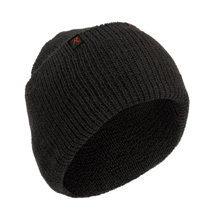 Rothco Wool Watch Cap Black - Insulating Military Style Beanie for Cold Weather
