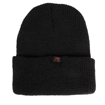 Rothco Wool Watch Cap Black - Insulating Military Style Beanie for Cold Weather