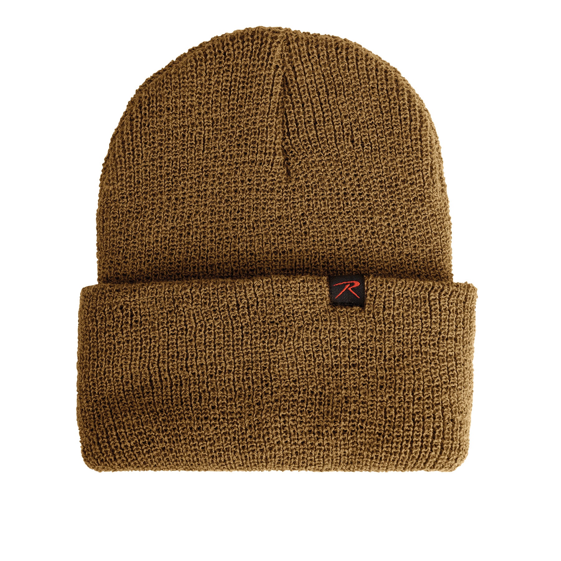 Rothco Wool Watch Cap Coyote Brown - Insulating Military-Style Beanie for Cold Weather Outdoor Activities