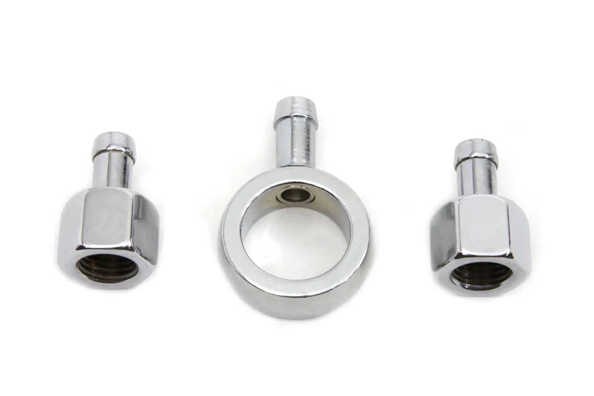 Colony Chrome Gas Tank Fitting Kit for Harley Davidson FL and WL Models by Colony