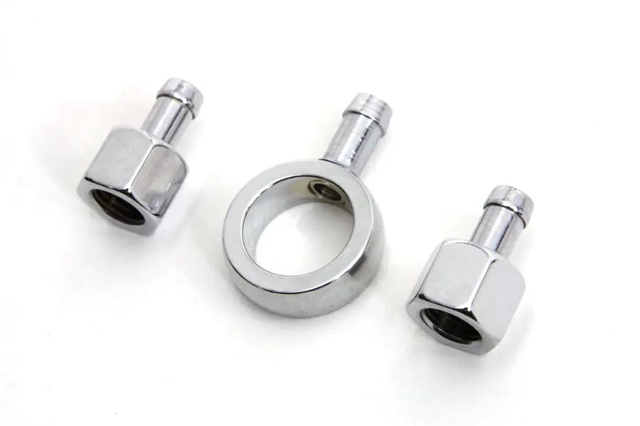 Colony Chrome Gas Tank Fitting Kit for Harley Davidson FL and WL Models by Colony