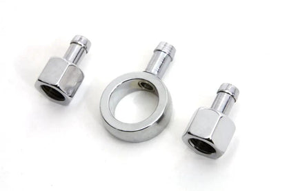 Colony Chrome Gas Tank Fitting Kit for Harley Davidson FL and WL Models by Colony