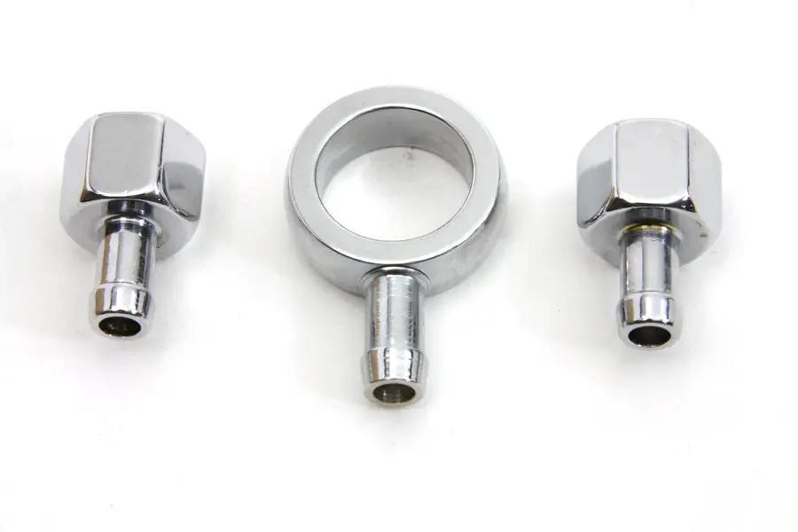 Colony Chrome Gas Tank Fitting Kit for Harley Davidson FL and WL Models by Colony