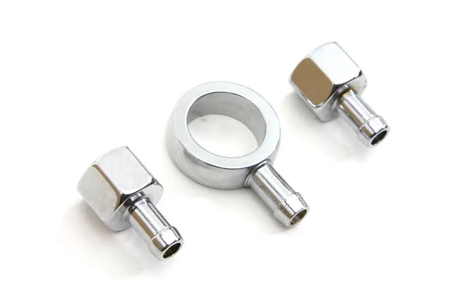 Colony Chrome Gas Tank Fitting Kit for Harley Davidson FL and WL Models by Colony