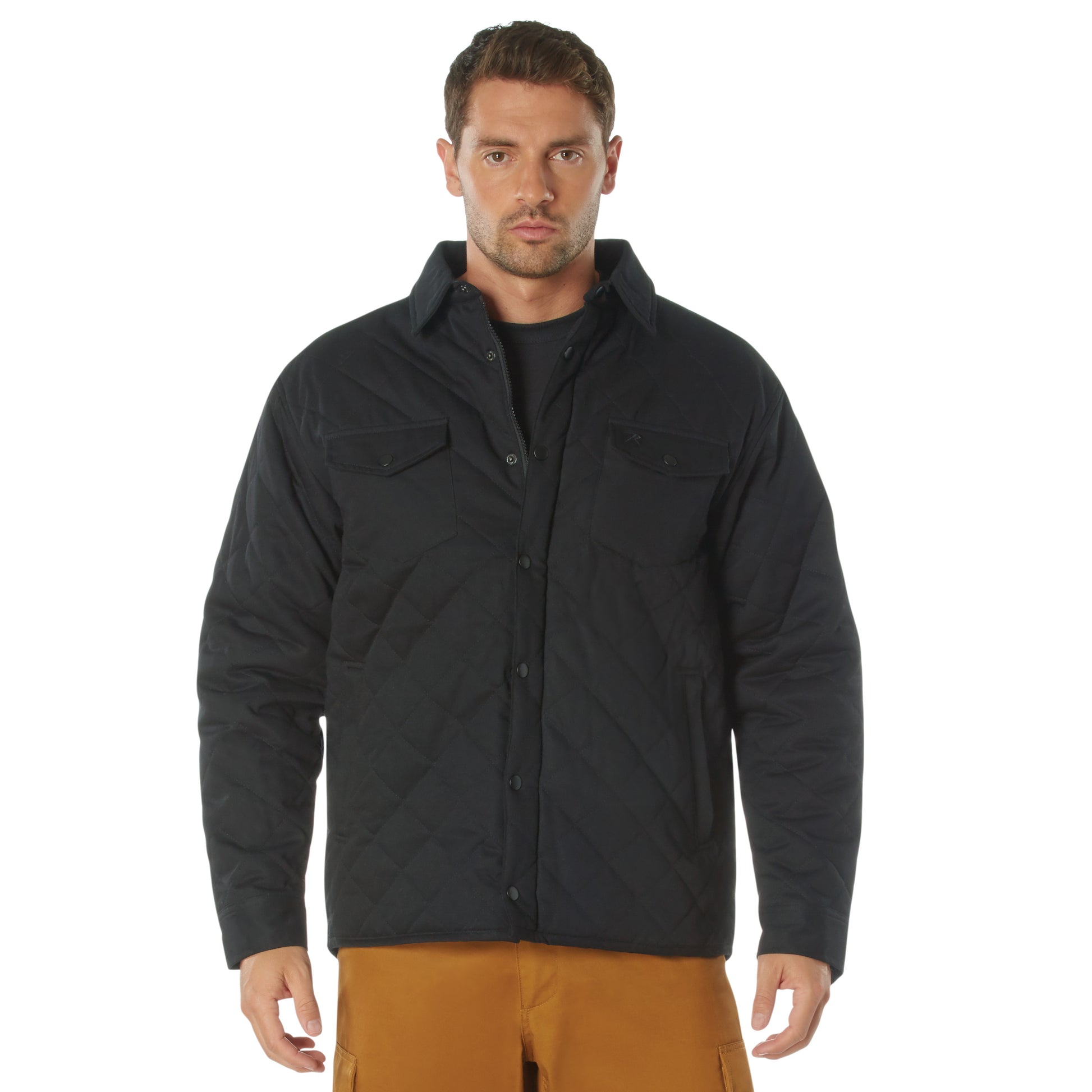 Rothco Diamond Quilted Cotton Jacket Black Size 3XL – Insulated Outdoor Layer for Men