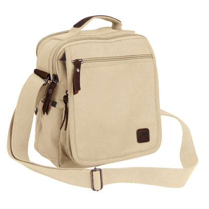 Rothco Every Day Work Shoulder Bag Khaki - Durable Canvas Crossbody Bag with Multiple Compartments
