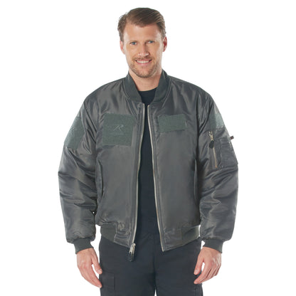 Rothco MA-1 Flight Jacket with Patches in Gunmetal Grey Size 2XL