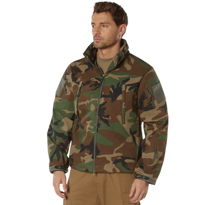 Rothco Special Ops Soft Shell Jacket in Woodland Camo - Size Small