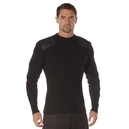 Rothco Acrylic Commando Sweater Black Size 3XL - Durable and Comfortable Cold Weather Wear