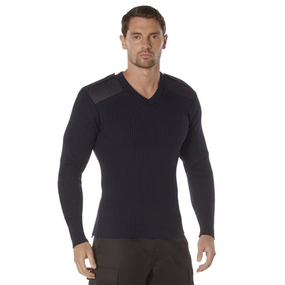 Rothco G.I. Style Acrylic V-Neck Sweater Navy Blue Size 4XL