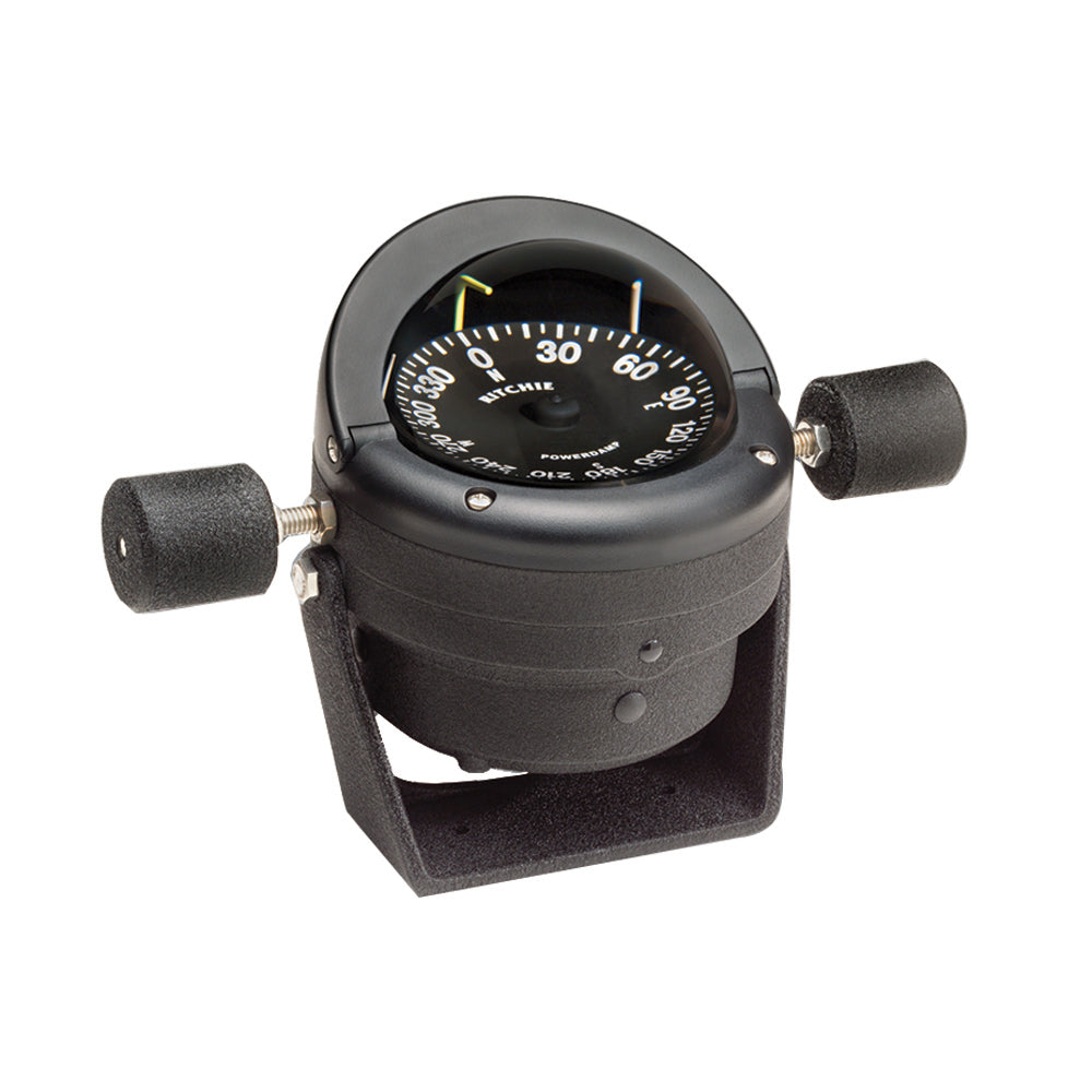 Ritchie HB-845 Helmsman Steel Boat Compass with Reinforced Bracket and Green NiteVu Lighting