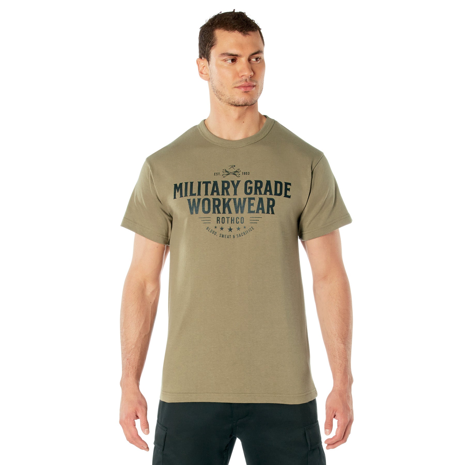 Rothco Military Grade Workwear Graphic T-Shirt in Coyote Brown, Size Large