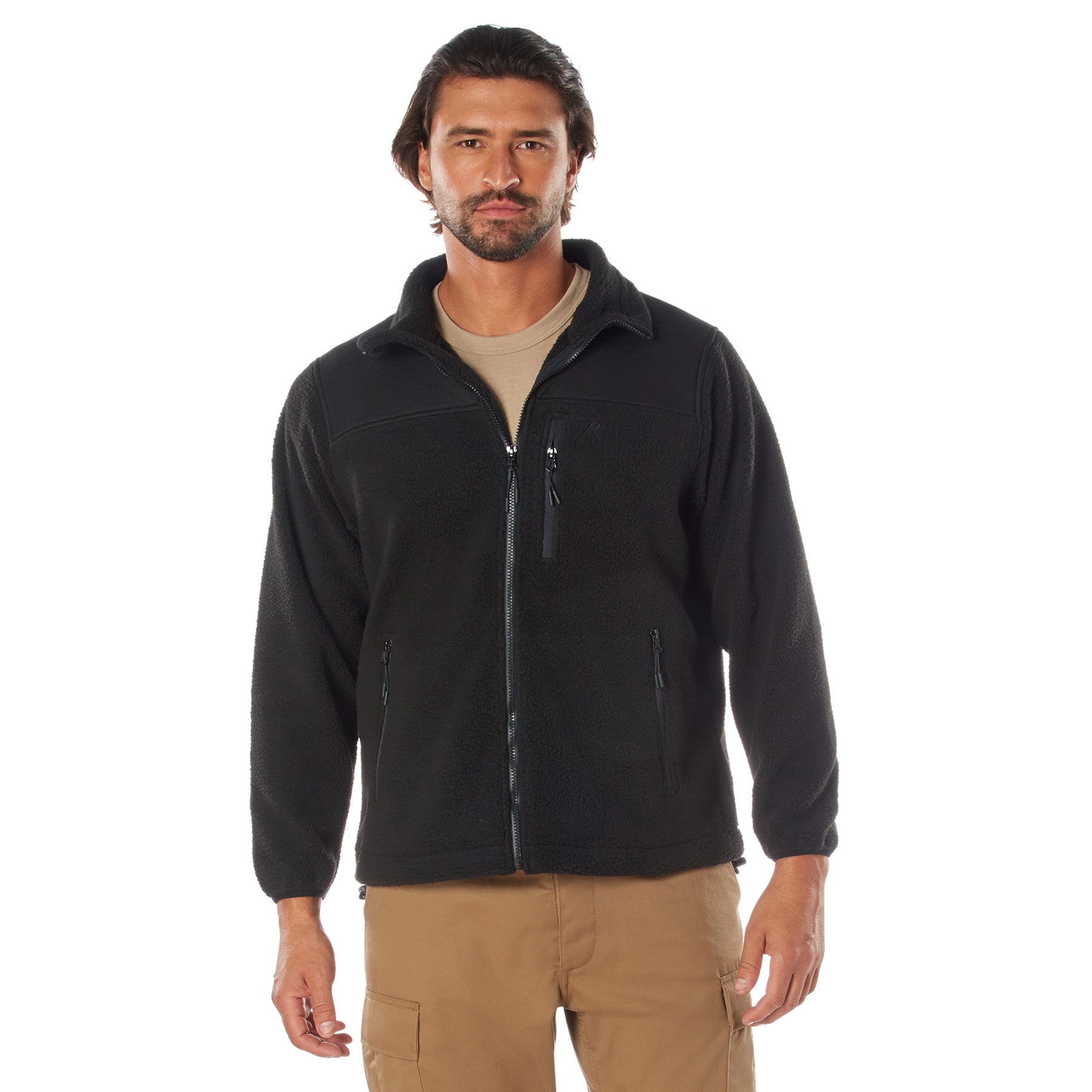 Rothco Trailsman Sherpa Fleece Jacket Black Size XL – Warm, Durable Outdoor Layer