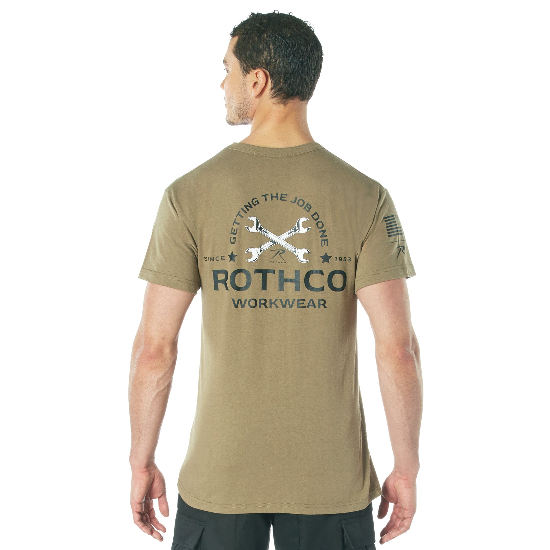 Rothco Getting The Job Done T-Shirt in Coyote Brown Size Small