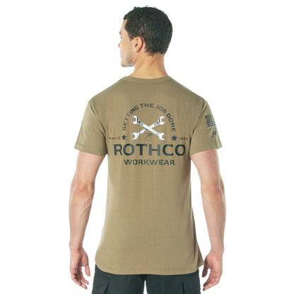 Rothco Getting The Job Done T-Shirt in Coyote Brown Size Small