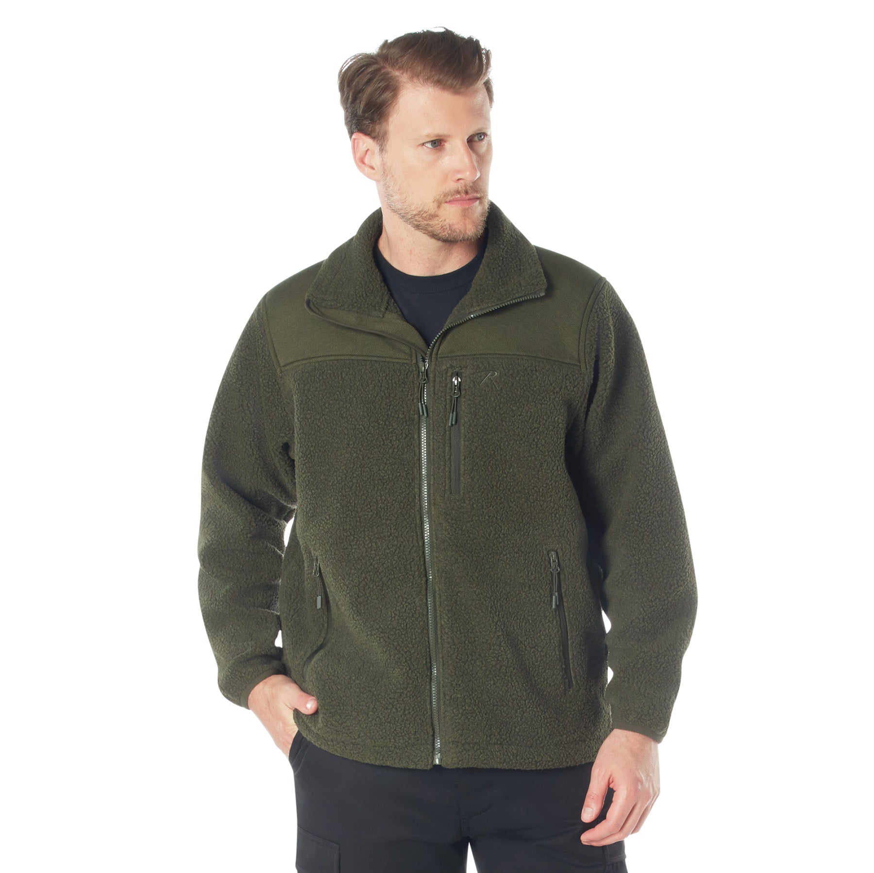 Rothco Trailsman Sherpa Fleece Jacket Olive Drab Size Small