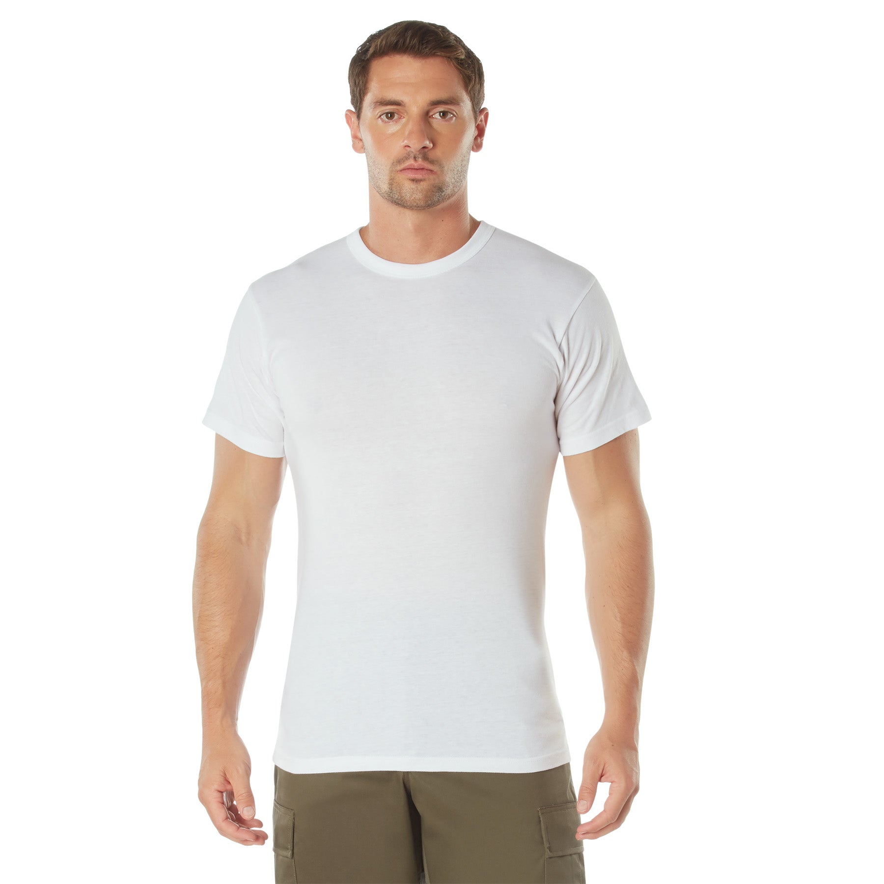 Rothco Solid Color Short Sleeve Crew Neck T-Shirt White Size Medium