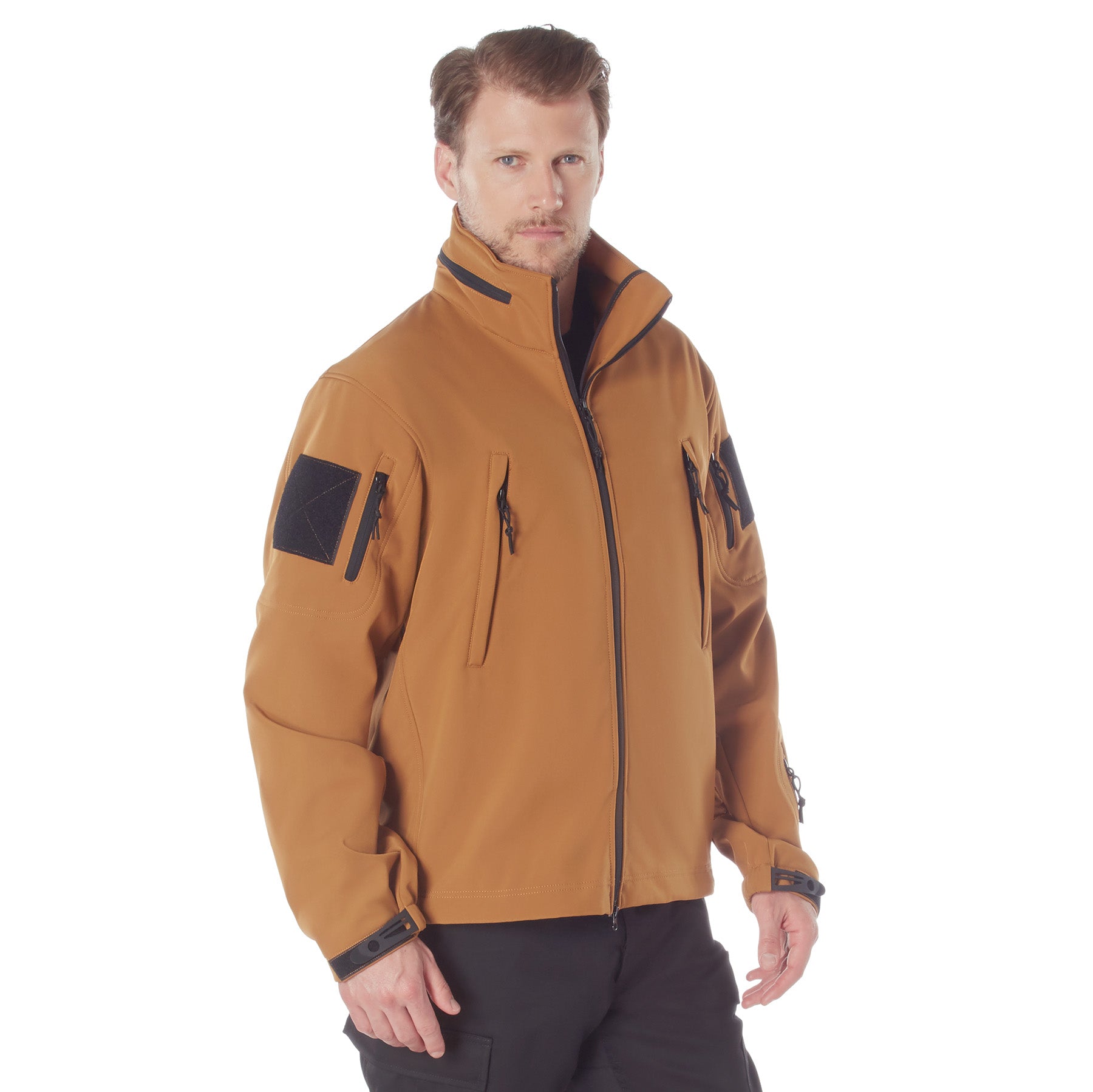 Rothco Special Ops Soft Shell Jacket for Men - Work Brown, Size Medium
