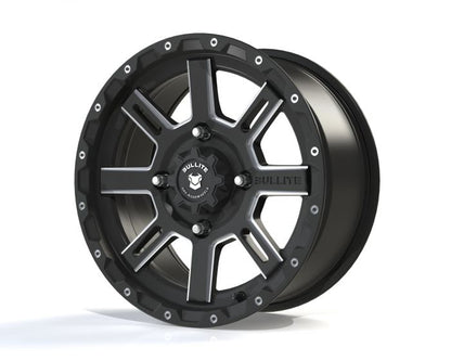 BULLITE Lancer Wheel Black 15x7 with 4/137 Bolt Pattern and 5+2 Offset