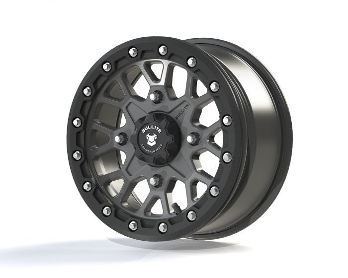BULLITE Rider Wheel Gun Metal/Black 14x7 Inch for 4/137 Bolt Pattern