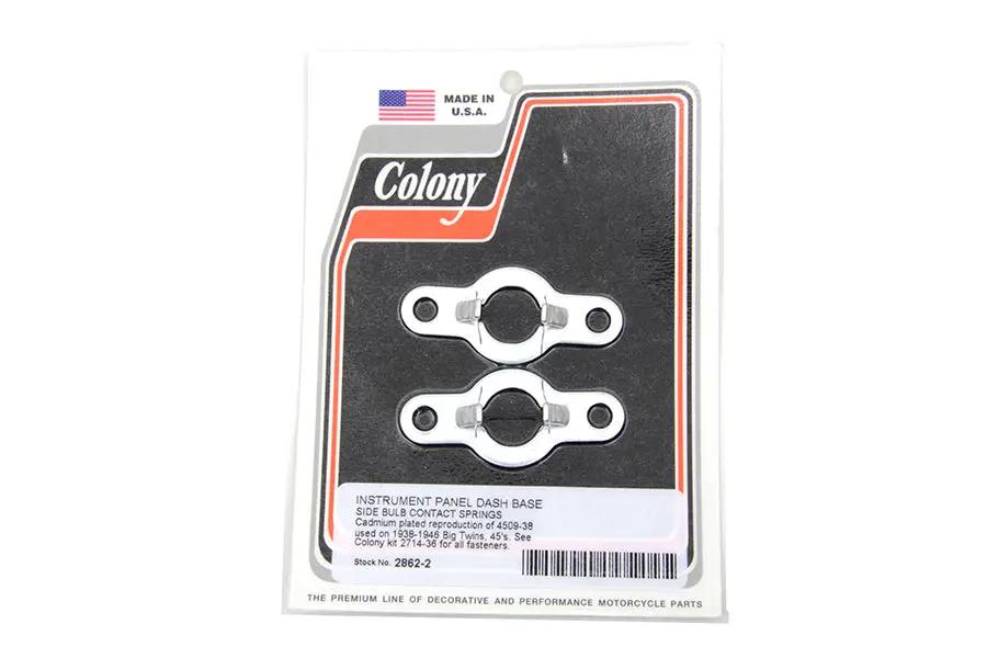 Colony Instrument Panel Dash Base Side Bulb Contact Spring Kit for Harley Davidson G and W (Part #71097-38) by Colony