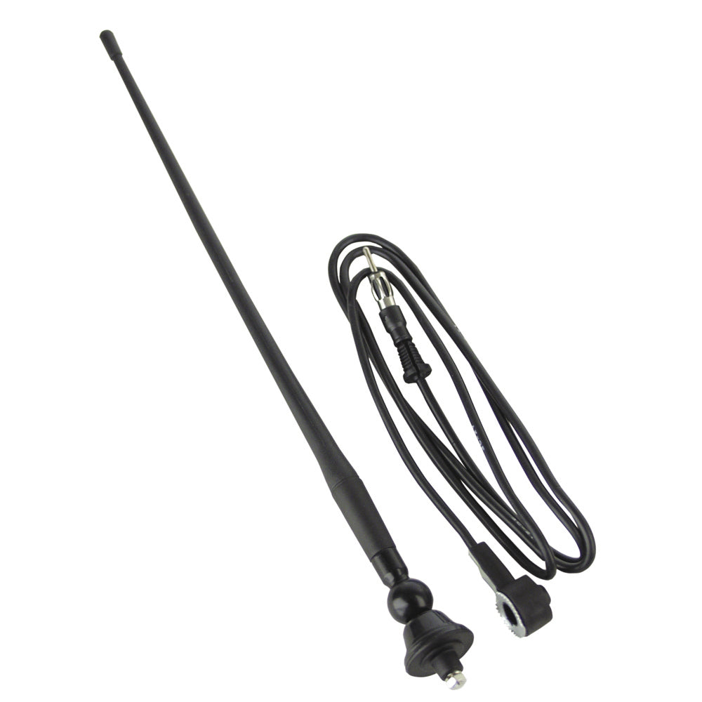 Boss Audio MRANT12 AM/FM Rubber Antenna - Black for Vehicle Radio Systems