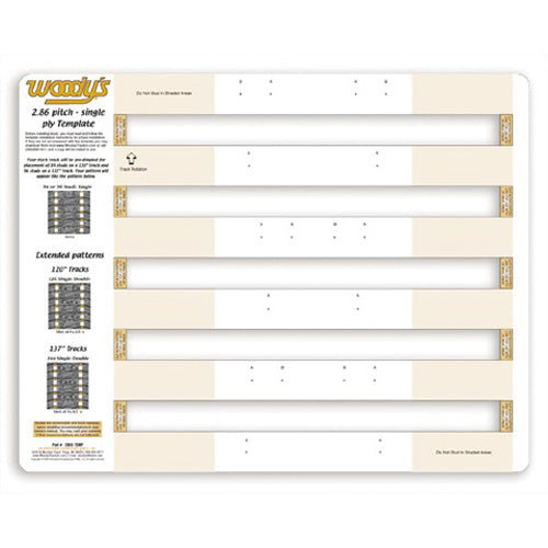 Woodys 286S-TEMP-3 Ski-Doo Template with 2.86 Pitch Track