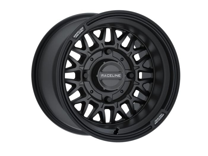 Raceline Omega Black 14x7 Wheel with 4x137 Bolt Pattern and +10 Offset