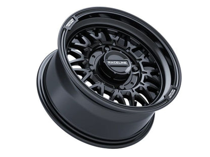 RACELINE Omega Gloss Black 15x7 Inch Wheel with 4x156 Bolt Pattern — Part Number A13GB-57056+10