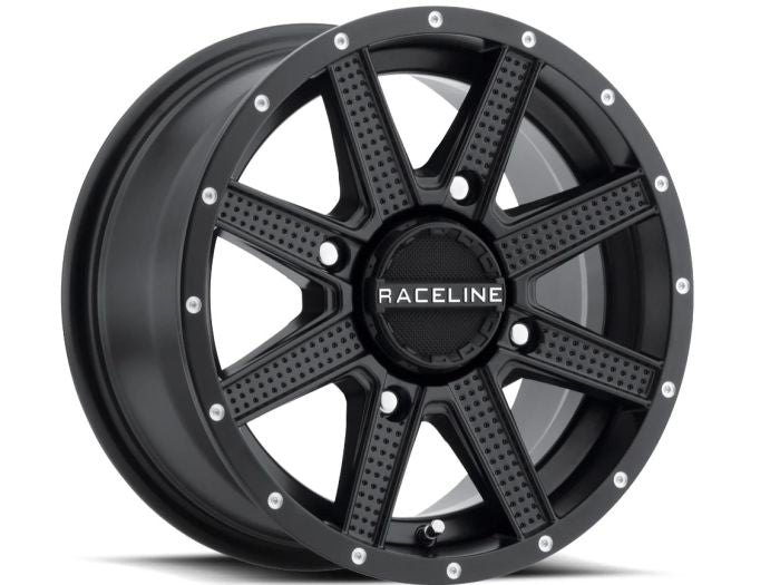 RACELINE Hostage Black 14x7 Inch Wheel with 4x110 Bolt Pattern and -47mm Offset