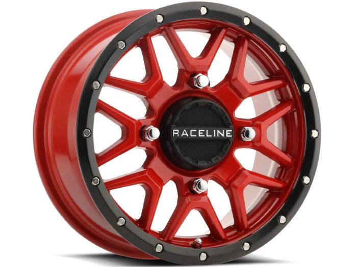 RACELINE Krank Red 14x7 Inch Off-Road Wheel with 4x156 Bolt Pattern and +38mm Offset