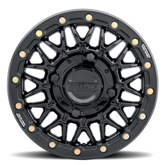 RACELINE A15GB Omega Gloss Black 15x10 Wheel with 4x156 Bolt Pattern and +10mm Offset