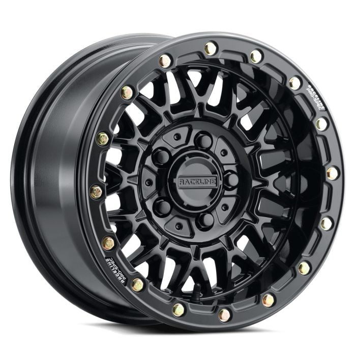 RACELINE A15GB Omega Gloss Black 15x7 Wheel with 5x114.3 Bolt Pattern and +25mm Offset