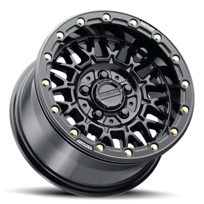 RACELINE A15GB Omega Gloss Black 15x7 Wheel with 5x114.3 Bolt Pattern and +25mm Offset