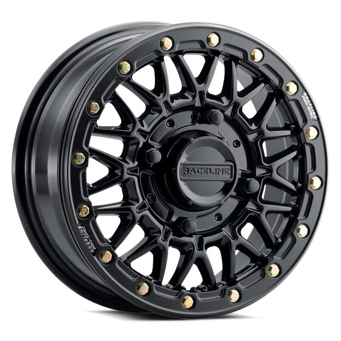 RACELINE A15GB Omega Gloss Black 15x7 Wheel with 4x137 Bolt Pattern and +38mm Offset