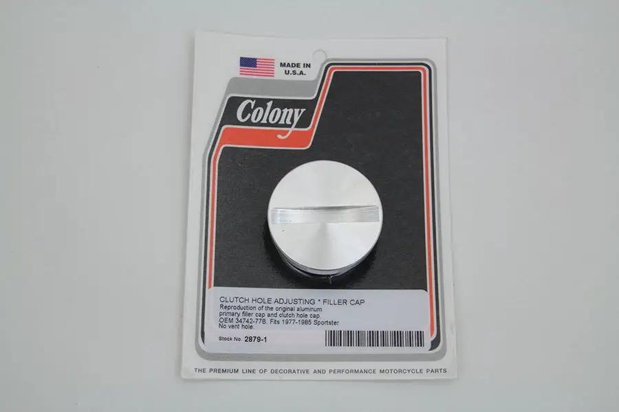 Colony Primary Cover Filler and Clutch Hole Cap for Harley Davidson XL Models by Colony