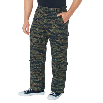 Rothco Vintage Paratrooper Cargo Fatigue Pants with Tiger Stripe Camo – Size Small