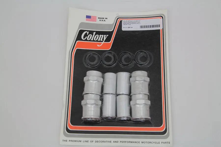 Colony Cadmium Plated Valve Cover Set for 1930 Harley Davidson W and G by Colony