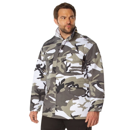 Rothco M-65 Field Jacket in City Camo, Size Large – Water-Repellent Military-Style Outerwear