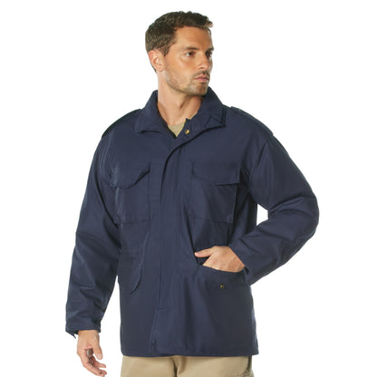 Rothco M-65 Field Jacket Navy Blue Size XS - Water-Resistant Military-Style Outerwear