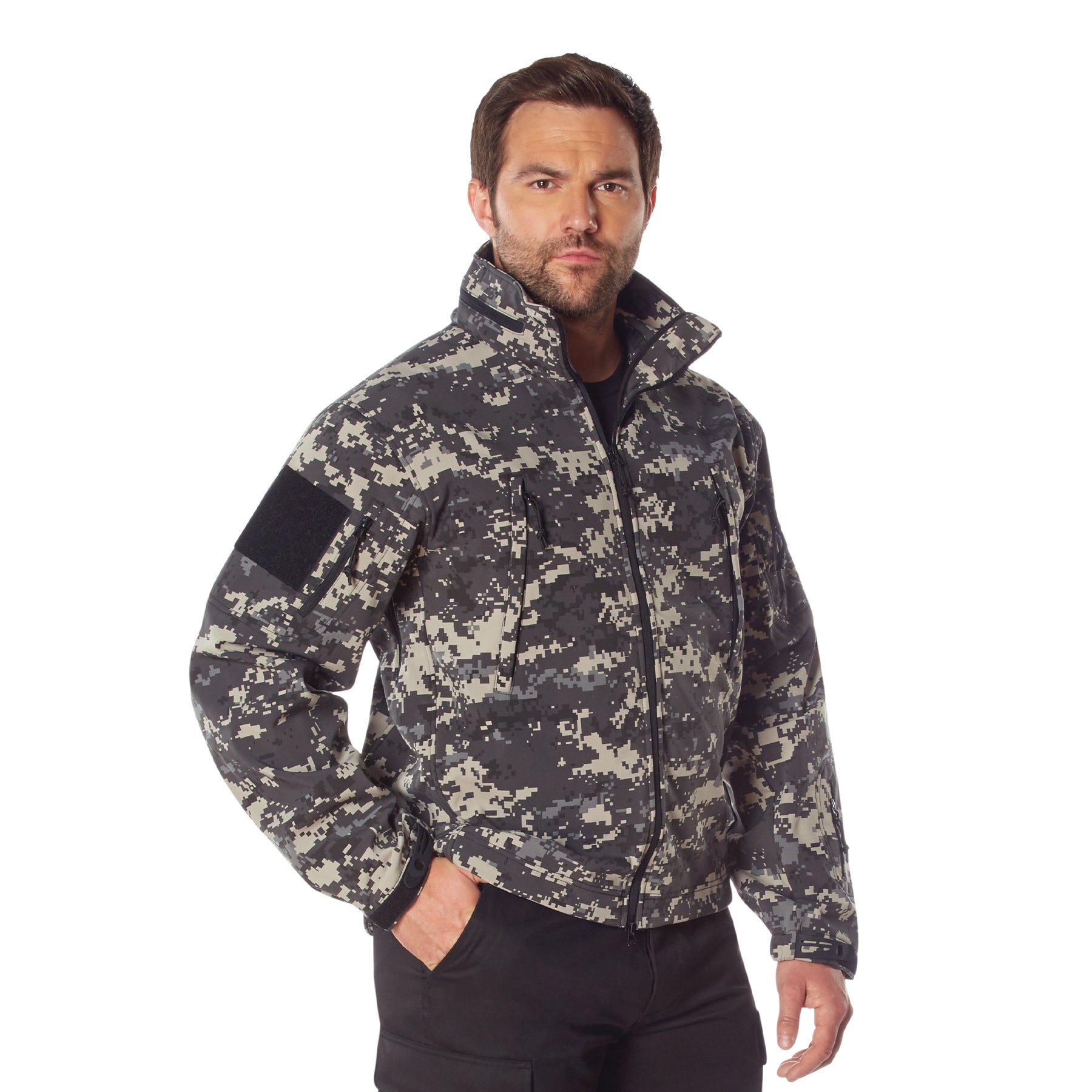 Rothco Special Ops Soft Shell Jacket in Subdued Urban Digital Camo Size XL