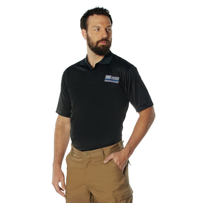 Rothco Thin Blue Line Moisture Wicking Polo Shirt Size XL