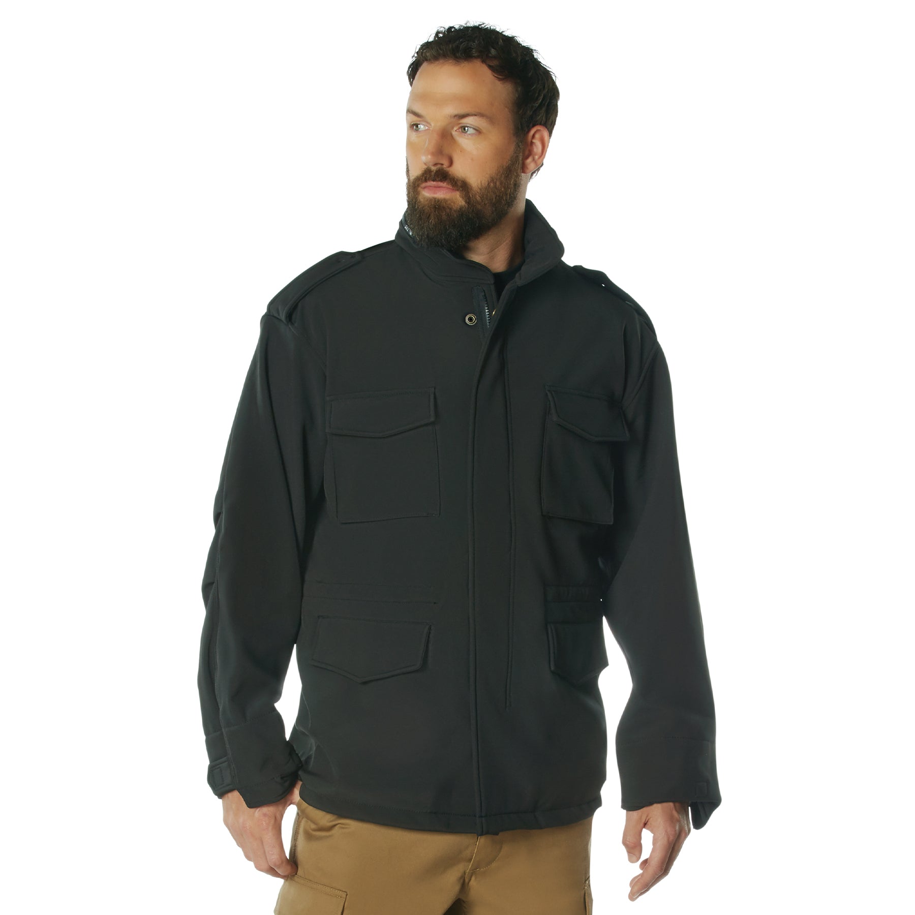 Rothco Soft Shell Tactical M-65 Field Jacket Black Size XL