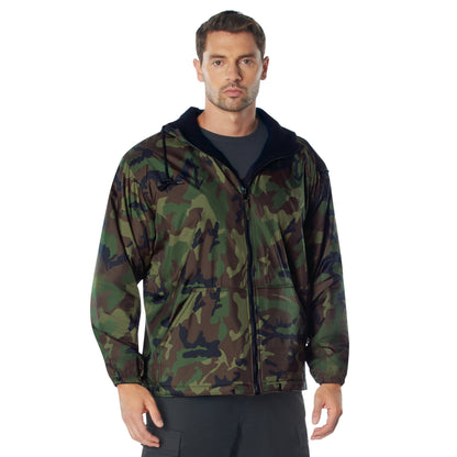 Rothco Reversible Lined Jacket with Hood in Woodland Camo – Size XL